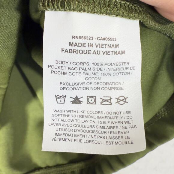 Nike Hoodie Boys XL Olive Green Kangaroo Pouch Pullover Black Swoosh Logo - Picture 6 of 13